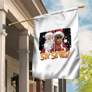 Six Seven Meme Santa Bigfoot Garden Flag 67 Viral Gen Alpha Slang Christmas Gift TS12 Print Your Wear