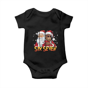 Six Seven Meme Santa Bigfoot Baby Onesie 67 Viral Gen Alpha Slang Christmas Gift TS12 Black Print Your Wear