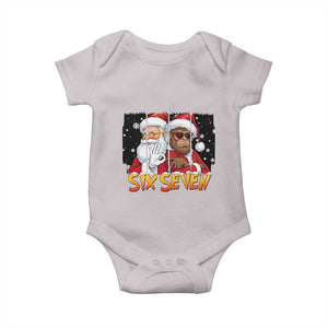 Six Seven Meme Santa Bigfoot Baby Onesie 67 Viral Gen Alpha Slang Christmas Gift TS12 Ice Gray Print Your Wear