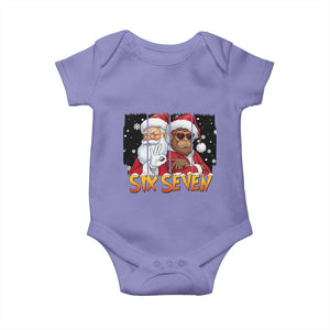Six Seven Meme Santa Bigfoot Baby Onesie 67 Viral Gen Alpha Slang Christmas Gift TS12 Violet Print Your Wear