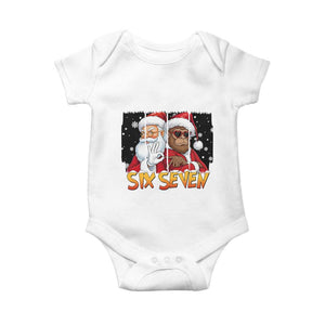 Six Seven Meme Santa Bigfoot Baby Onesie 67 Viral Gen Alpha Slang Christmas Gift TS12 White Print Your Wear