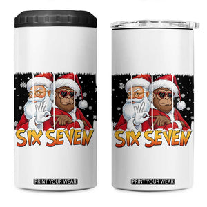 Six Seven Meme Santa Bigfoot 4 in 1 Can Cooler Tumbler 67 Viral Gen Alpha Slang Christmas Gift TS12 One Size: 16 oz White Print Your Wear