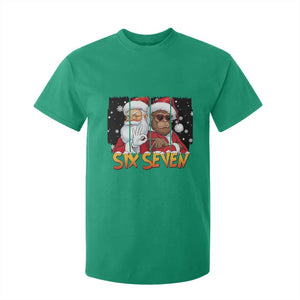 Six Seven Meme Santa Bigfoot T Shirt For Kid 67 Viral Gen Alpha Slang Christmas Gift TS12 Irish Green Print Your Wear