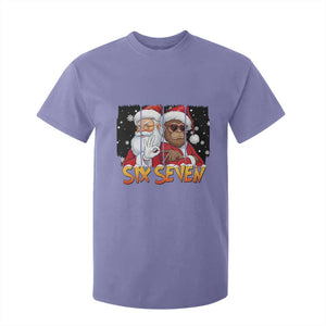 Six Seven Meme Santa Bigfoot T Shirt For Kid 67 Viral Gen Alpha Slang Christmas Gift TS12 Violet Print Your Wear