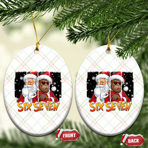 Six Seven Meme Santa Bigfoot Ceramic Ornament 67 Viral Gen Alpha Slang Christmas Gift TS12 Print Your Wear