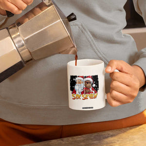 Six Seven Meme Santa Bigfoot Coffee Mug 67 Viral Gen Alpha Slang Christmas Gift TS12 Print Your Wear
