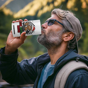 Biker Santa Six Seven Bruh 4 in 1 Can Cooler Tumbler Christmas Gift For Gen Z TS12 Print Your Wear