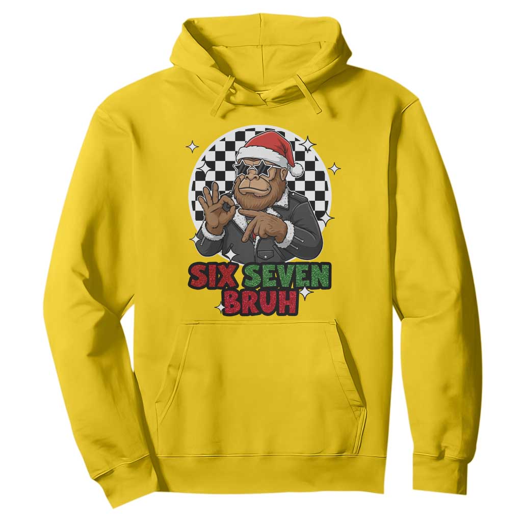Biker Santa Six Seven Bruh Hoodie Christmas Gift For Gen Z TS12 Daisy Print Your Wear