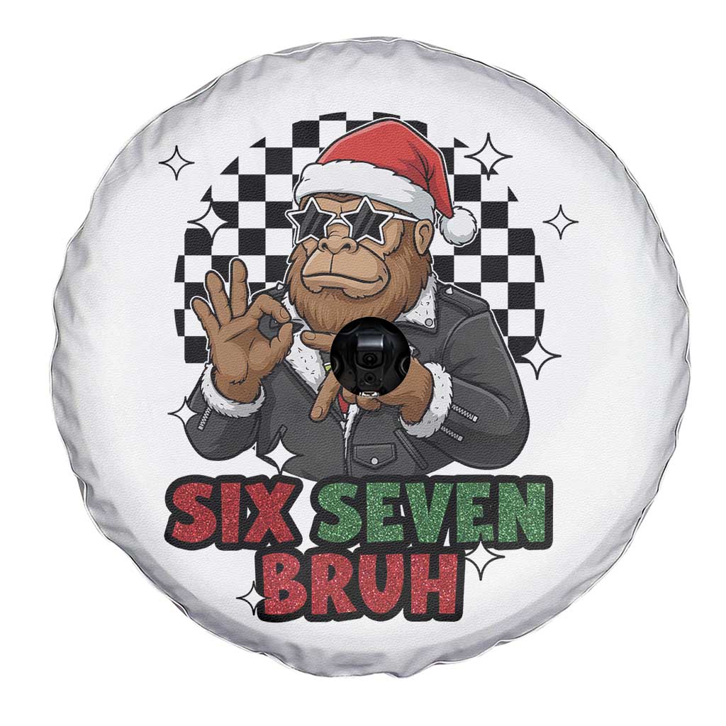 Biker Santa Six Seven Bruh Spare Tire Cover Christmas Gift For Gen Z TS12 Print Your Wear
