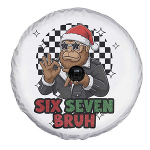 Biker Santa Six Seven Bruh Spare Tire Cover Christmas Gift For Gen Z TS12 Print Your Wear