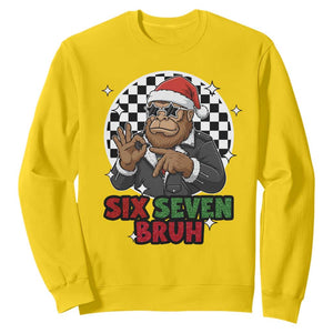 Biker Santa Six Seven Bruh Sweatshirt Christmas Gift For Gen Z TS12 Daisy Print Your Wear