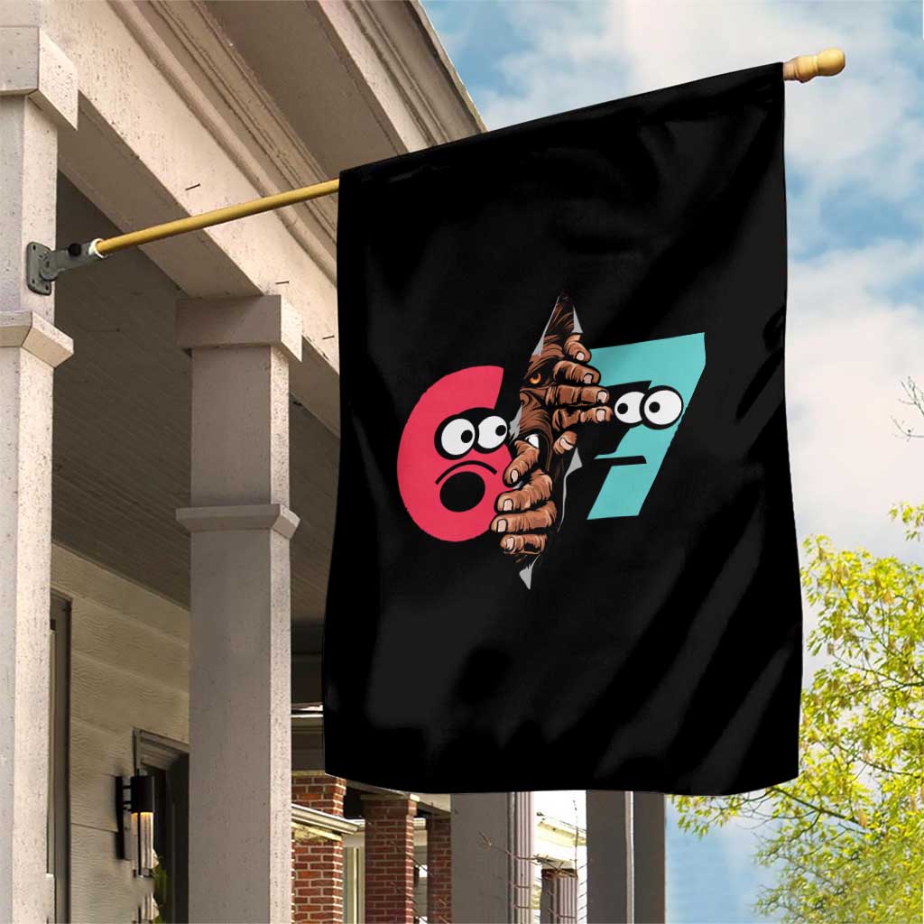 Bigfoot Six Seven Meme Garden Flag 67 Viral Gen Alpha Slang Gift TS12 Print Your Wear