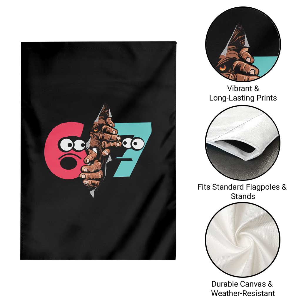 Bigfoot Six Seven Meme Garden Flag 67 Viral Gen Alpha Slang Gift TS12 Print Your Wear