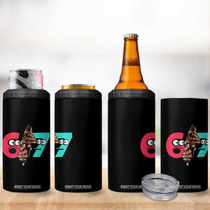 Bigfoot Six Seven Meme 4 in 1 Can Cooler Tumbler 67 Viral Gen Alpha Slang Gift TS12 Print Your Wear
