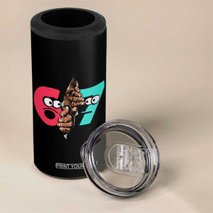 Bigfoot Six Seven Meme 4 in 1 Can Cooler Tumbler 67 Viral Gen Alpha Slang Gift TS12 Print Your Wear