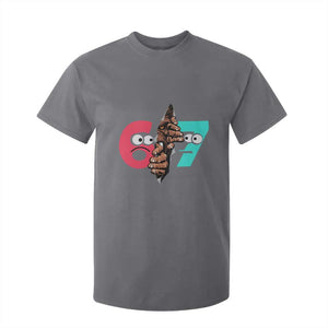 Bigfoot Six Seven Meme T Shirt For Kid 67 Viral Gen Alpha Slang Gift TS12 Charcoal Print Your Wear