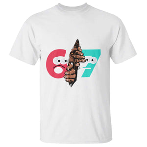 Bigfoot Six Seven Meme T Shirt 67 Viral Gen Alpha Slang Gift TS12 White Print Your Wear