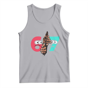 Bigfoot Six Seven Meme Tank Top 67 Viral Gen Alpha Slang Gift TS12 Athletic Heather Print Your Wear