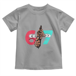 Bigfoot Six Seven Meme Toddler T Shirt 67 Viral Gen Alpha Slang Gift TS12 Sport Gray Print Your Wear