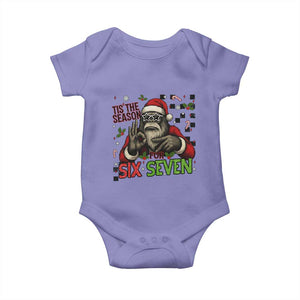 Funny Bigfoot Santa Tis The Season For Six Seven Meme Baby Onesie Christmas Gift TS12 Violet Print Your Wear