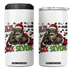 Funny Bigfoot Santa Tis The Season For Six Seven Meme 4 in 1 Can Cooler Tumbler Christmas Gift TS12 One Size: 16 oz White Print Your Wear