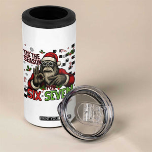 Funny Bigfoot Santa Tis The Season For Six Seven Meme 4 in 1 Can Cooler Tumbler Christmas Gift TS12 Print Your Wear