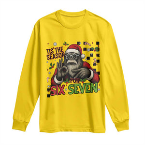 Funny Bigfoot Santa Tis The Season For Six Seven Meme Long Sleeve Shirt Christmas Gift TS12 Daisy Print Your Wear