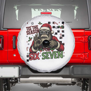 Funny Bigfoot Santa Tis The Season For Six Seven Meme Spare Tire Cover Christmas Gift TS12 White Print Your Wear