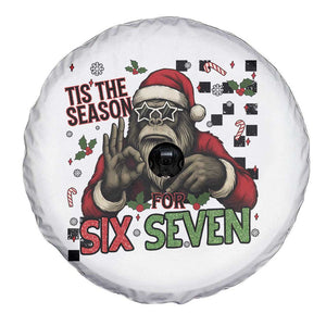 Funny Bigfoot Santa Tis The Season For Six Seven Meme Spare Tire Cover Christmas Gift TS12 Print Your Wear