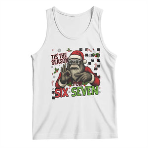 Funny Bigfoot Santa Tis The Season For Six Seven Meme Tank Top Christmas Gift TS12 White Print Your Wear
