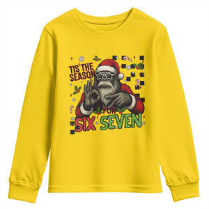 Funny Bigfoot Santa Tis The Season For Six Seven Meme Youth Sweatshirt Christmas Gift TS12 Daisy Print Your Wear