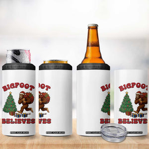 Funny Bigfoot Santa Believes Six Seven Meme 4 in 1 Can Cooler Tumbler Trendy Gen Z Xmas Gift TS12 Print Your Wear