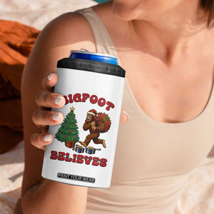 Funny Bigfoot Santa Believes Six Seven Meme 4 in 1 Can Cooler Tumbler Trendy Gen Z Xmas Gift TS12 Print Your Wear