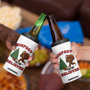 Funny Bigfoot Santa Believes Six Seven Meme 4 in 1 Can Cooler Tumbler Trendy Gen Z Xmas Gift TS12 Print Your Wear