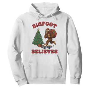 Funny Bigfoot Santa Believes Six Seven Meme Hoodie Trendy Gen Z Xmas Gift TS12 White Print Your Wear