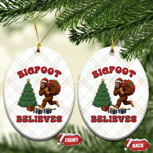 Funny Bigfoot Santa Believes Six Seven Meme Ceramic Ornament Trendy Gen Z Xmas Gift TS12 Print Your Wear