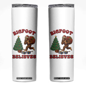 Funny Bigfoot Santa Believes Six Seven Meme Skinny Tumbler Trendy Gen Z Xmas Gift TS12 White Print Your Wear