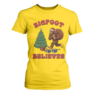 Funny Bigfoot Santa Believes Six Seven Meme T Shirt For Women Trendy Gen Z Xmas Gift TS12 Daisy Print Your Wear