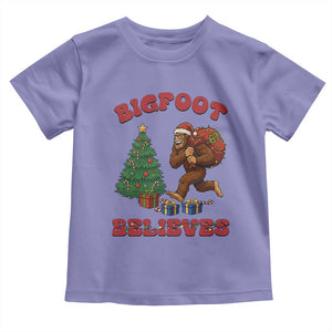 Funny Bigfoot Santa Believes Six Seven Meme Toddler T Shirt Trendy Gen Z Xmas Gift TS12 Violet Print Your Wear