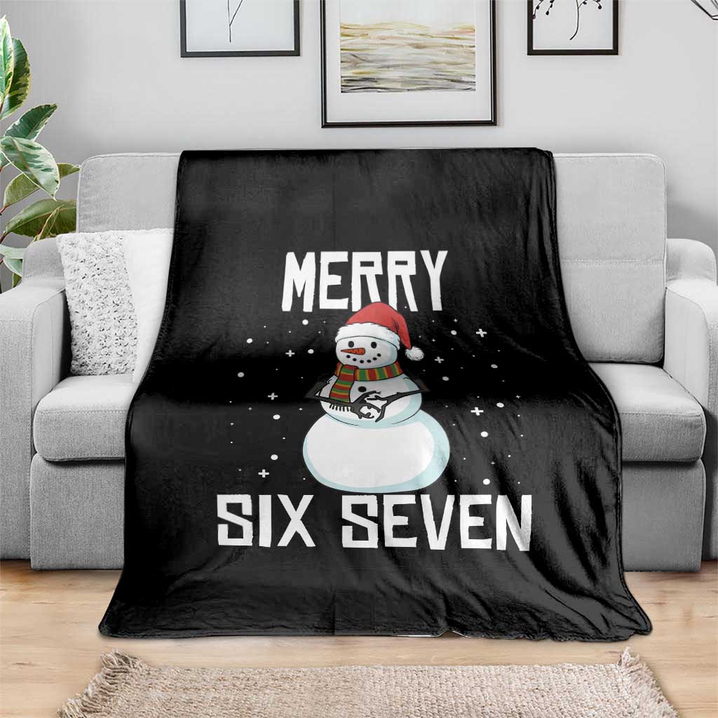 Funny Snowman Merry Six Seven Meme Throw Blanket Christmas Trending 67 Gift TS12 Print Your Wear