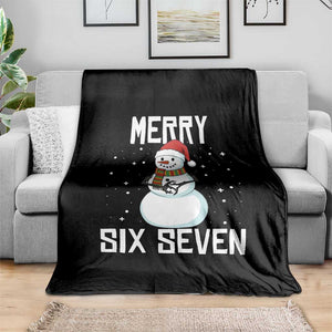Funny Snowman Merry Six Seven Meme Throw Blanket Christmas Trending 67 Gift TS12 Print Your Wear
