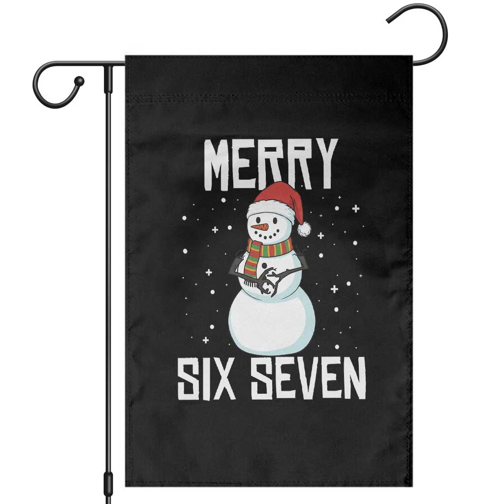 Funny Snowman Merry Six Seven Meme Garden Flag Christmas Trending 67 Gift TS12 Black Print Your Wear
