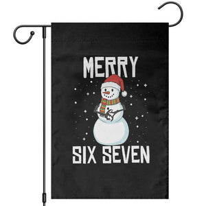 Funny Snowman Merry Six Seven Meme Garden Flag Christmas Trending 67 Gift TS12 Black Print Your Wear