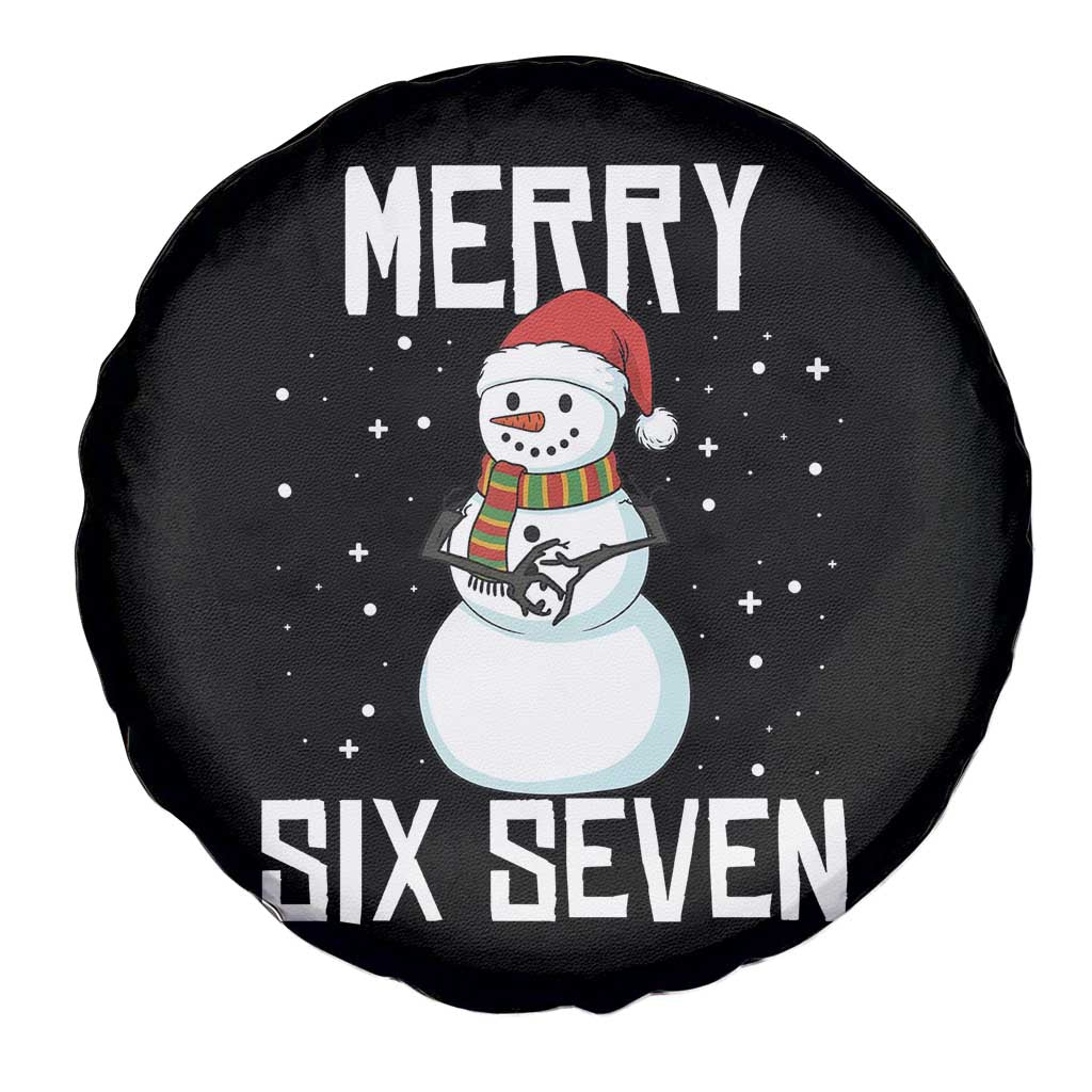 Funny Snowman Merry Six Seven Meme Spare Tire Cover Christmas Trending 67 Gift TS12 Print Your Wear