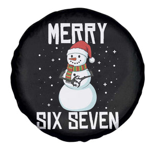 Funny Snowman Merry Six Seven Meme Spare Tire Cover Christmas Trending 67 Gift TS12 Print Your Wear