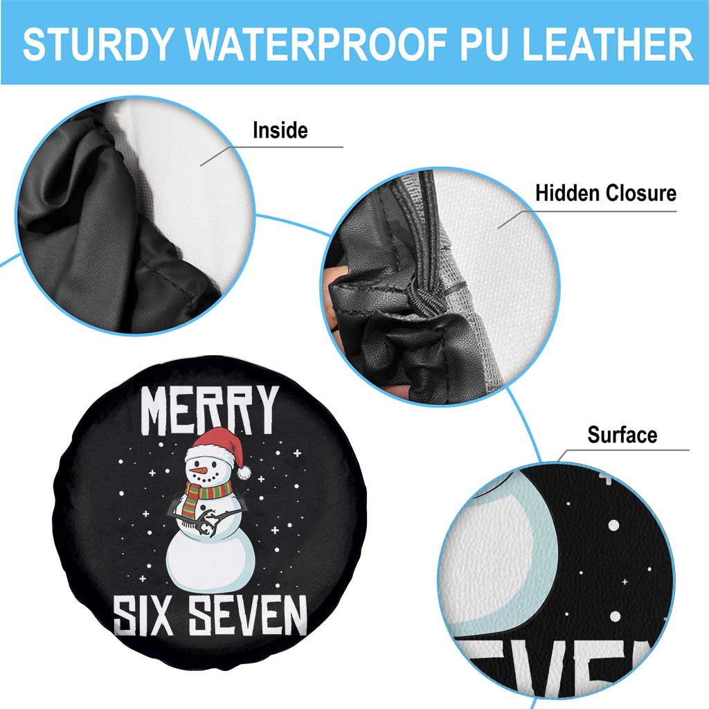 Funny Snowman Merry Six Seven Meme Spare Tire Cover Christmas Trending 67 Gift TS12 Print Your Wear