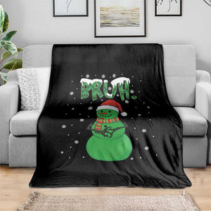 Funny Green Snowman Six Seven Meme Throw Blanket Christmas Gift For Gen Z TS12 Print Your Wear