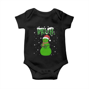 Funny Green Snowman Six Seven Meme Baby Onesie Christmas Gift For Gen Z TS12 Black Print Your Wear