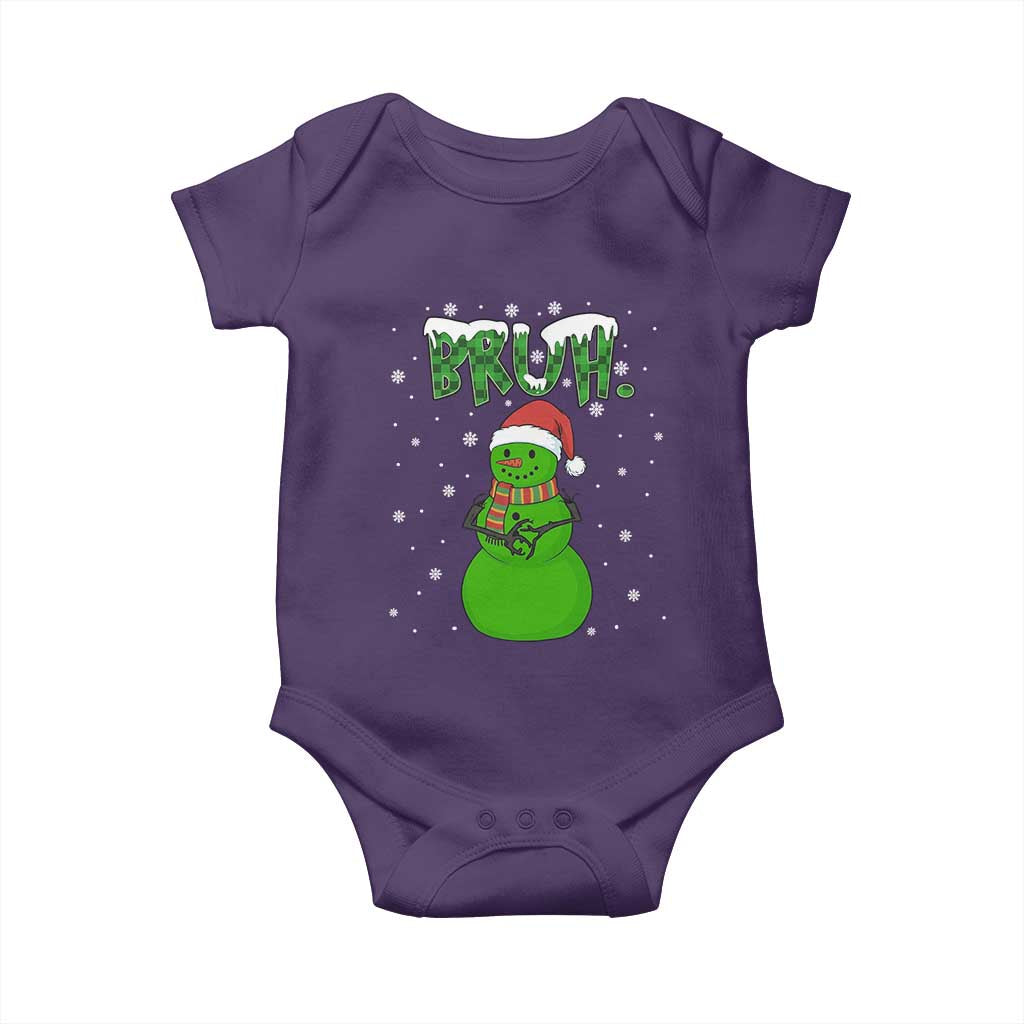 Funny Green Snowman Six Seven Meme Baby Onesie Christmas Gift For Gen Z TS12 Purple Print Your Wear
