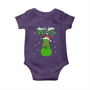Funny Green Snowman Six Seven Meme Baby Onesie Christmas Gift For Gen Z TS12 Purple Print Your Wear